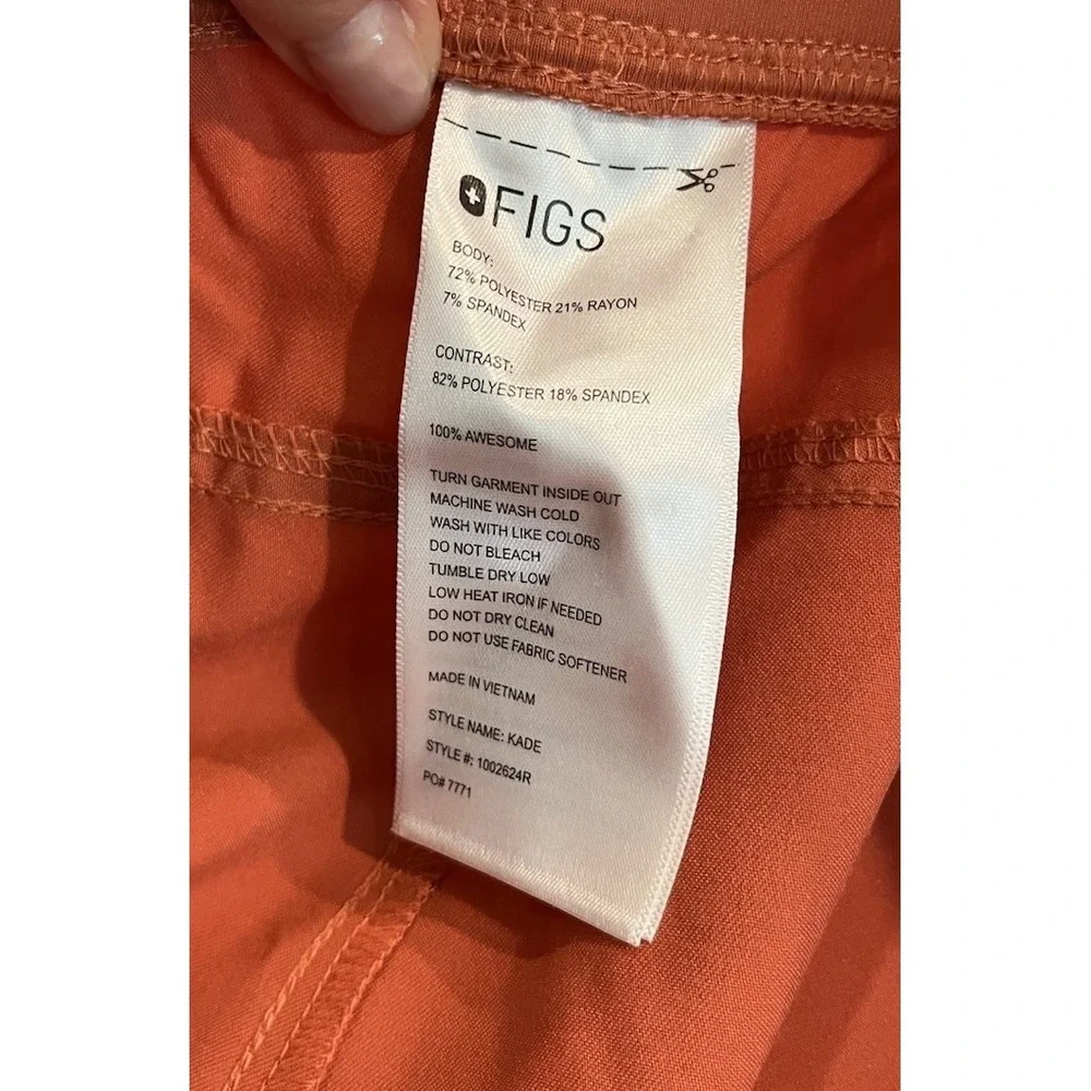 FIGS Technical Collection Coral Red Kade Cargo Women's Scrubs Pants Size XL